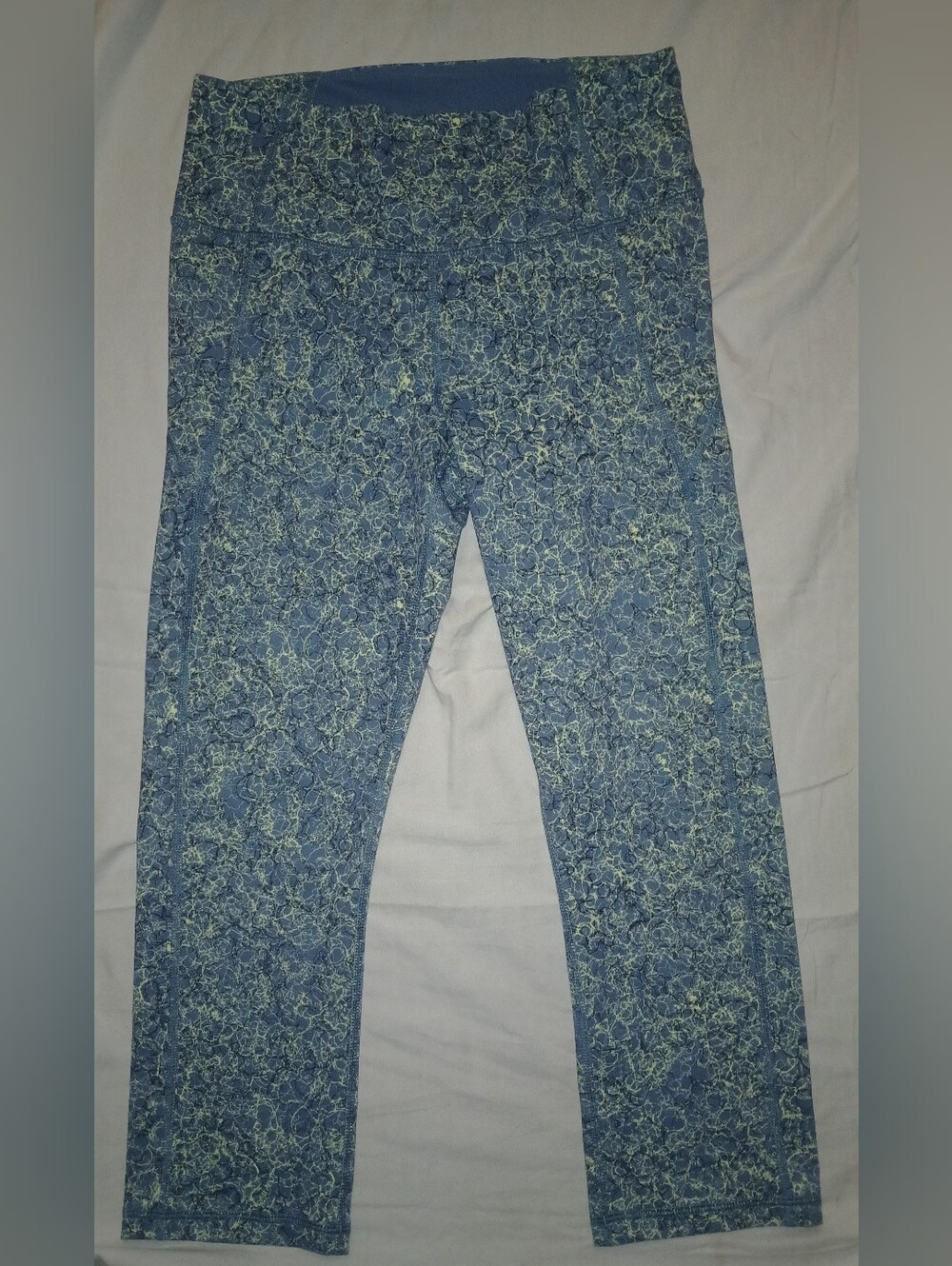 Under Armour Womems Blue And Green Floral-Pattern Women's Leggings